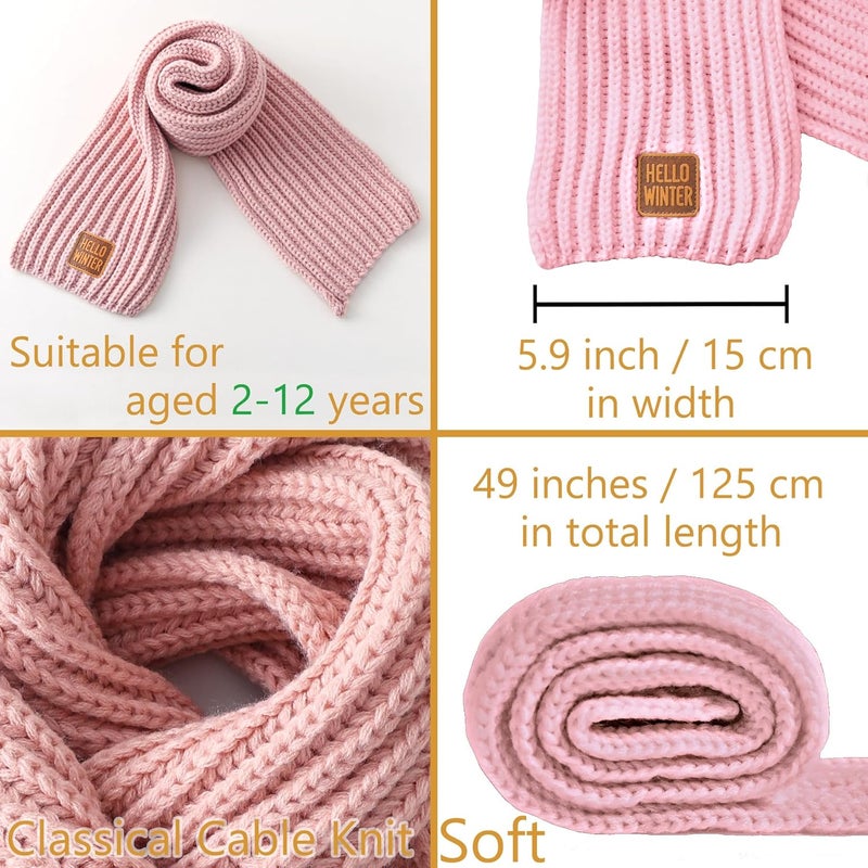Hello Winter Kids Scarf Winter Neck Warmer Toddler Neck Scarf Girls Thick Scarves Boys Warm Neck Warp 2-12 Years - Image 2